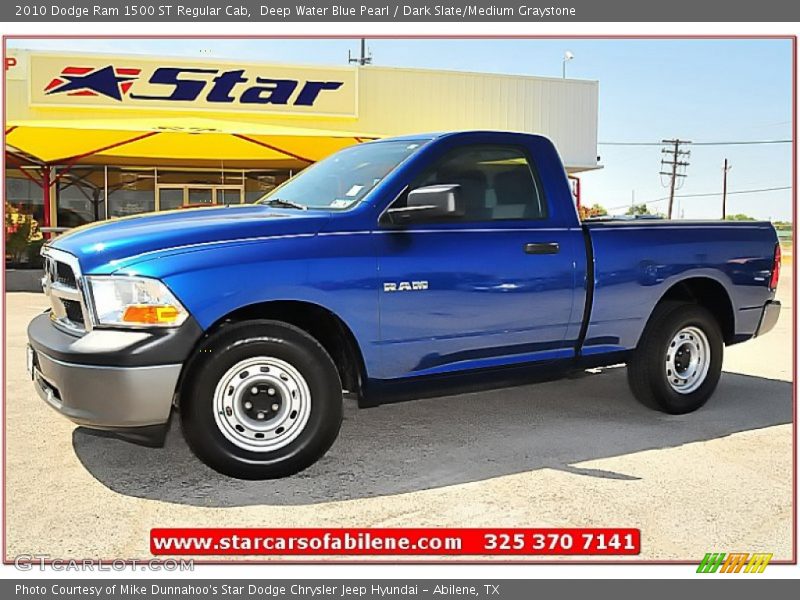 Deep Water Blue Pearl / Dark Slate/Medium Graystone 2010 Dodge Ram 1500 ST Regular Cab