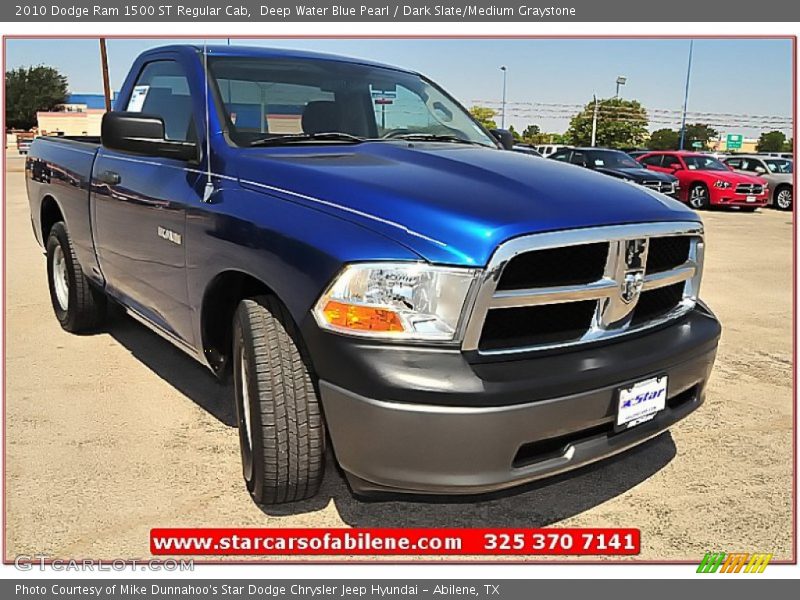 Deep Water Blue Pearl / Dark Slate/Medium Graystone 2010 Dodge Ram 1500 ST Regular Cab