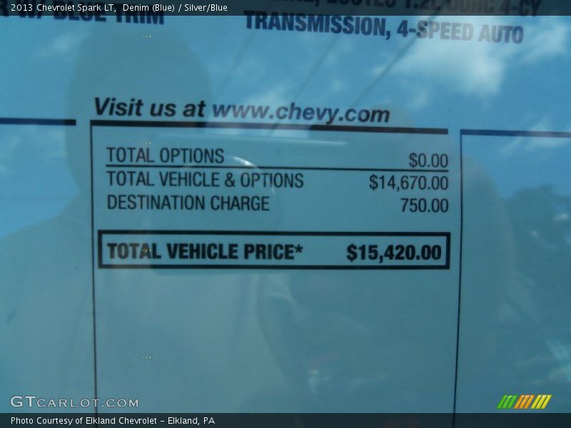  2013 Spark LT Window Sticker