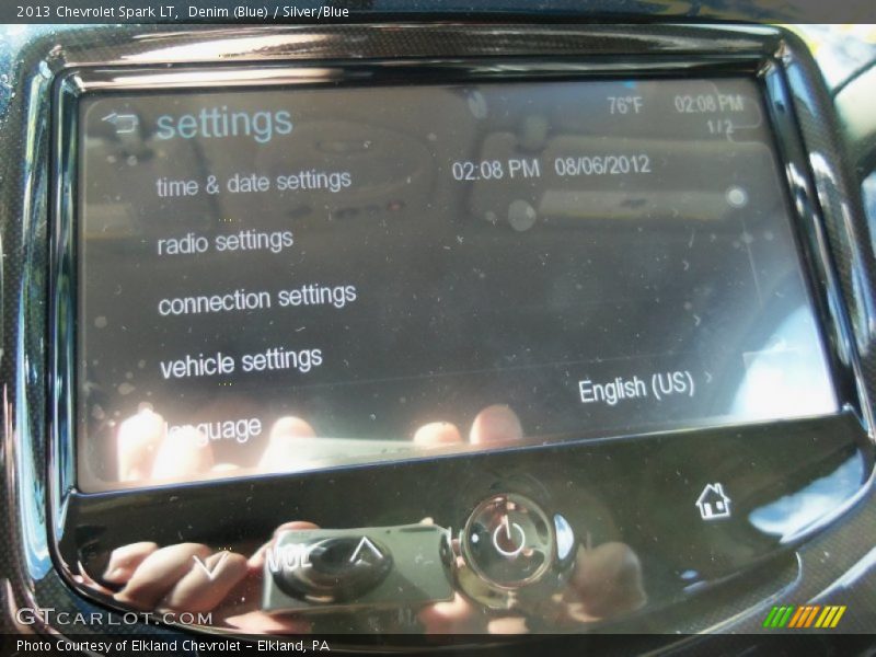 Denim (Blue) / Silver/Blue 2013 Chevrolet Spark LT