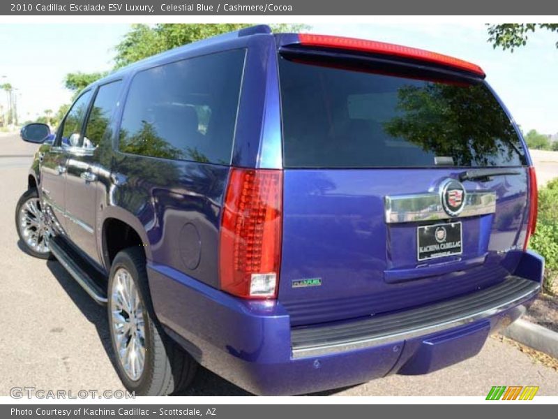 Celestial Blue / Cashmere/Cocoa 2010 Cadillac Escalade ESV Luxury