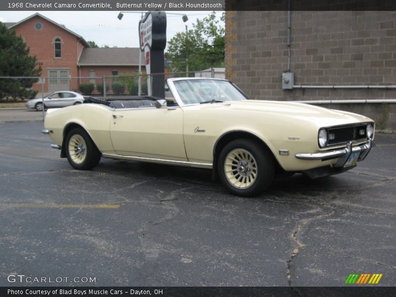 Butternut Yellow / Black Houndstooth 1968 Chevrolet Camaro Convertible
