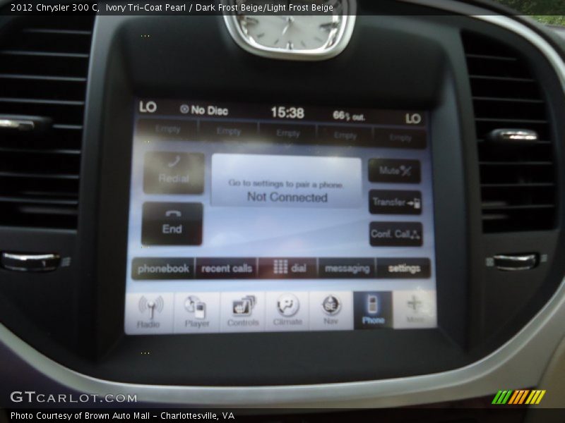 Ivory Tri-Coat Pearl / Dark Frost Beige/Light Frost Beige 2012 Chrysler 300 C