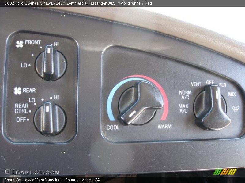 Oxford White / Red 2002 Ford E Series Cutaway E450 Commercial Passenger Bus