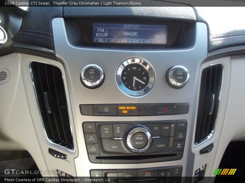 Thunder Gray Chromaflair / Light Titanium/Ebony 2008 Cadillac CTS Sedan