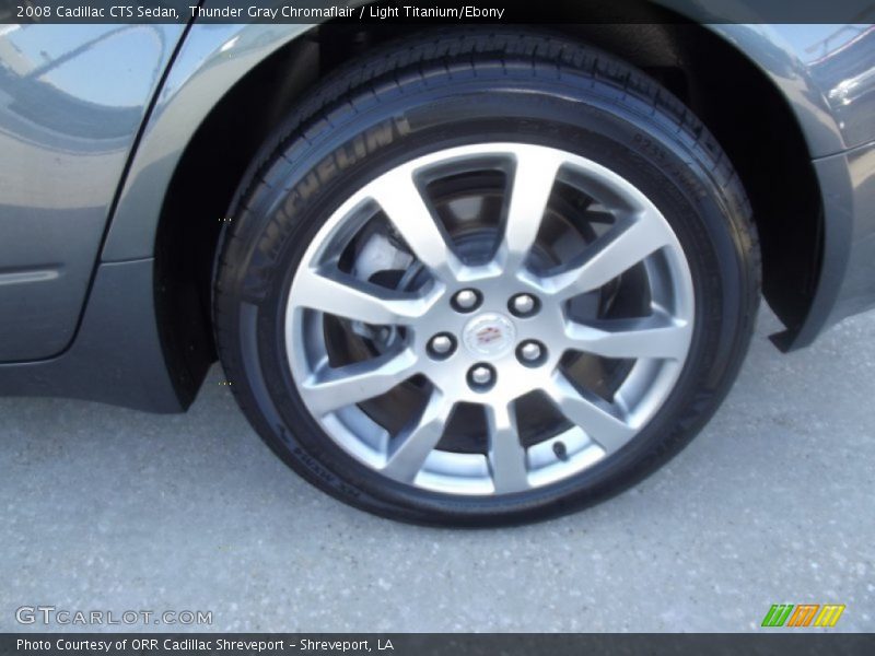 Thunder Gray Chromaflair / Light Titanium/Ebony 2008 Cadillac CTS Sedan