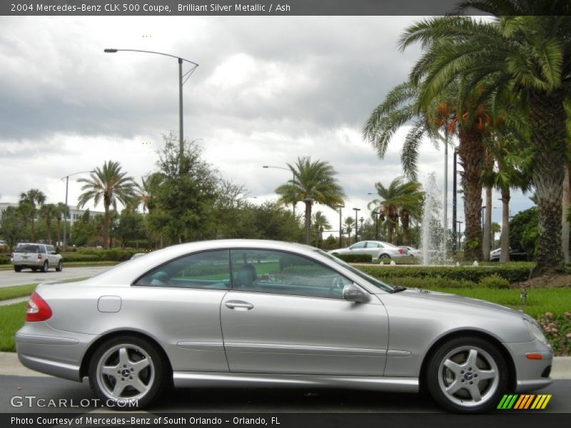 Brilliant Silver Metallic / Ash 2004 Mercedes-Benz CLK 500 Coupe
