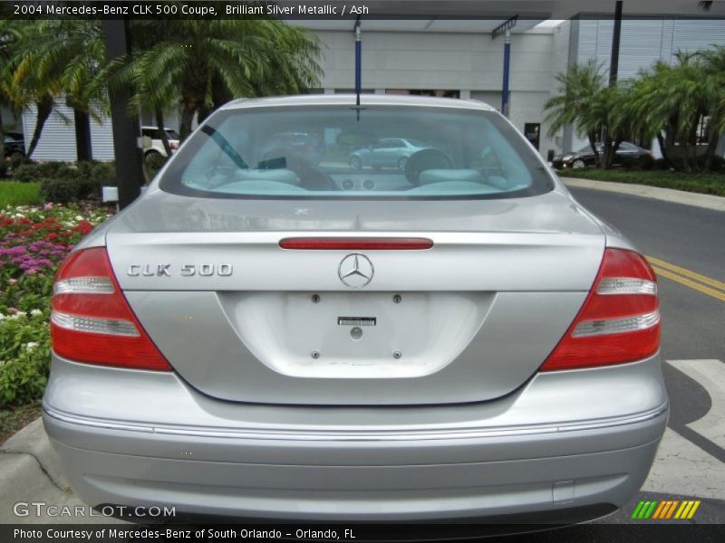 Brilliant Silver Metallic / Ash 2004 Mercedes-Benz CLK 500 Coupe