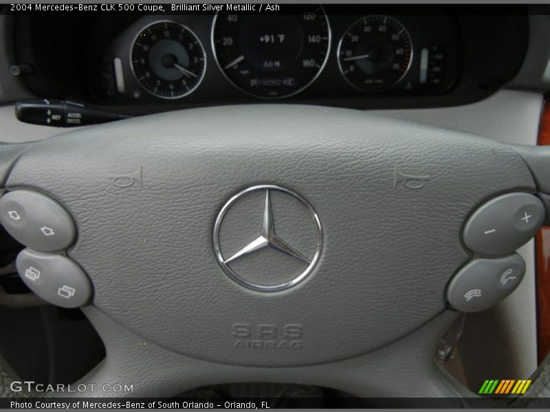 Brilliant Silver Metallic / Ash 2004 Mercedes-Benz CLK 500 Coupe