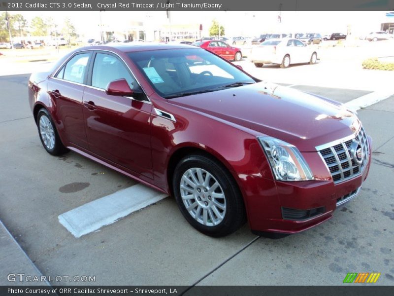 Crystal Red Tintcoat / Light Titanium/Ebony 2012 Cadillac CTS 3.0 Sedan