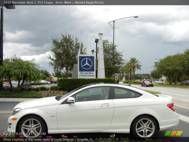 Arctic White / Almond Beige/Mocha 2012 Mercedes-Benz C 350 Coupe