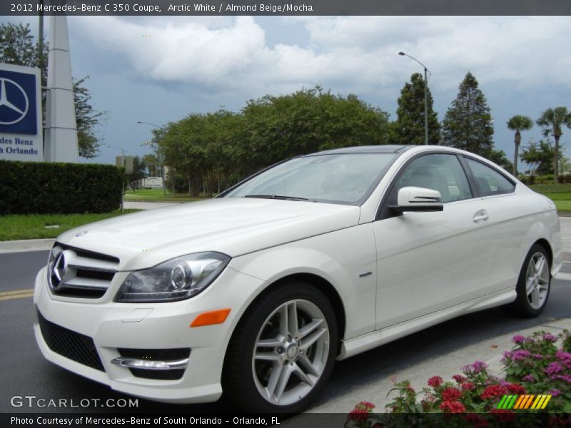 Arctic White / Almond Beige/Mocha 2012 Mercedes-Benz C 350 Coupe