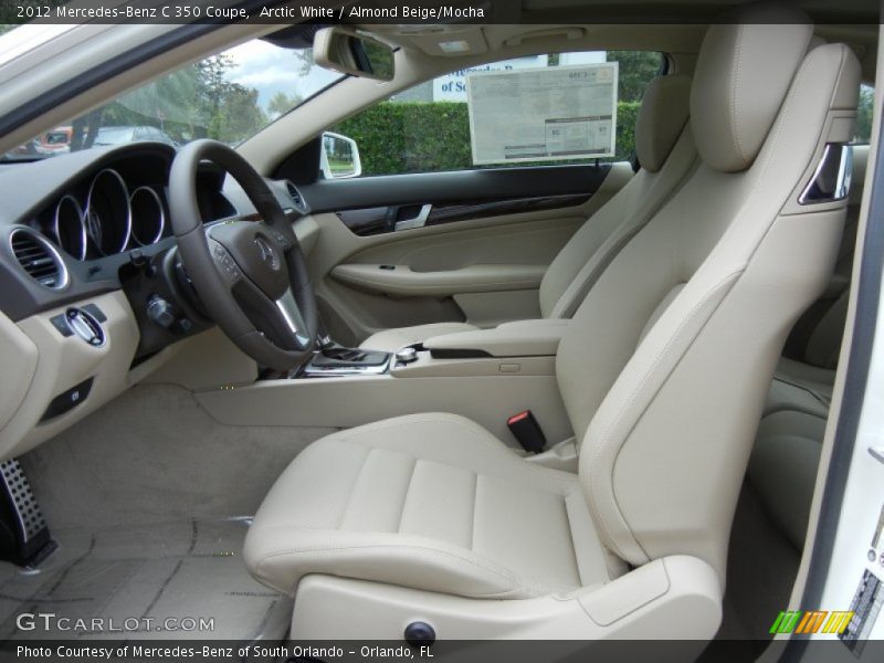 Arctic White / Almond Beige/Mocha 2012 Mercedes-Benz C 350 Coupe
