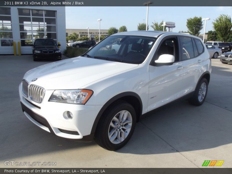 Alpine White / Black 2011 BMW X3 xDrive 28i