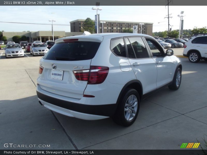 Alpine White / Black 2011 BMW X3 xDrive 28i