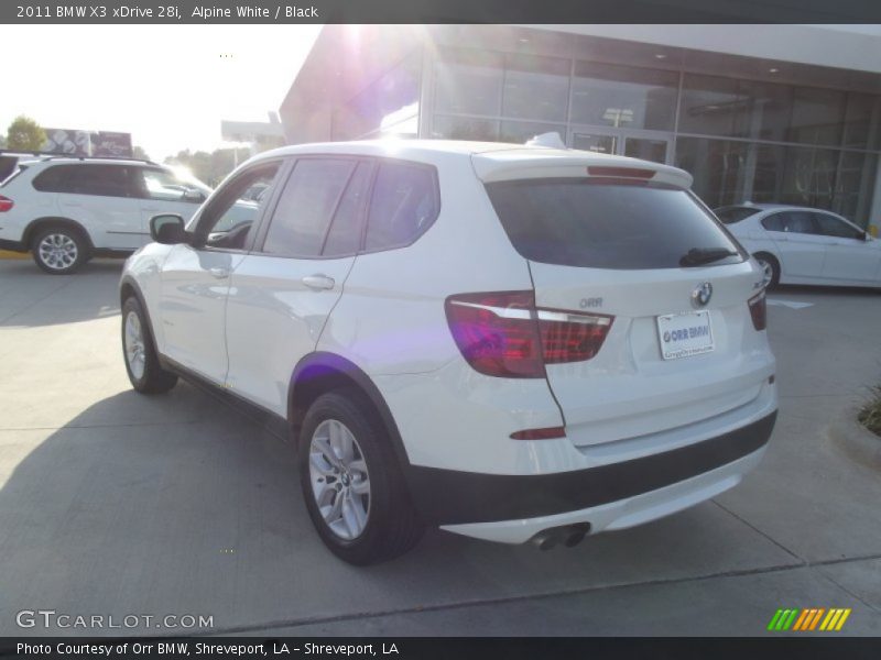 Alpine White / Black 2011 BMW X3 xDrive 28i