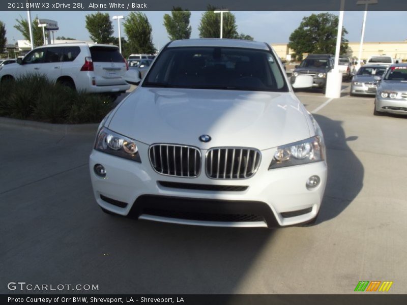 Alpine White / Black 2011 BMW X3 xDrive 28i