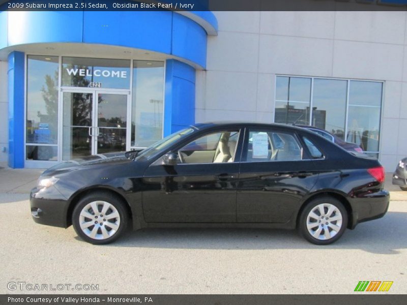 Obsidian Black Pearl / Ivory 2009 Subaru Impreza 2.5i Sedan