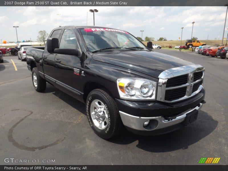 Brilliant Black / Medium Slate Gray 2007 Dodge Ram 2500 ST Quad Cab