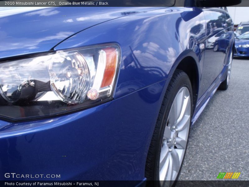 Octane Blue Metallic / Black 2010 Mitsubishi Lancer GTS
