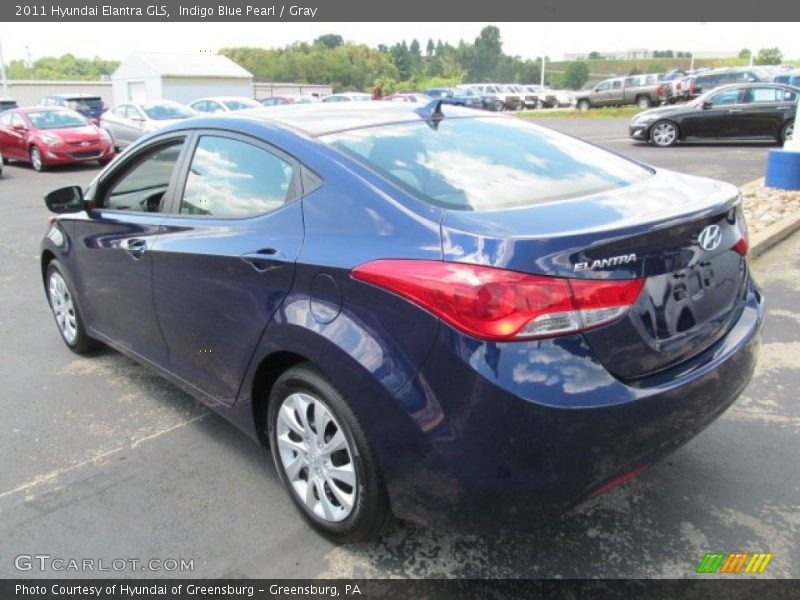 Indigo Blue Pearl / Gray 2011 Hyundai Elantra GLS