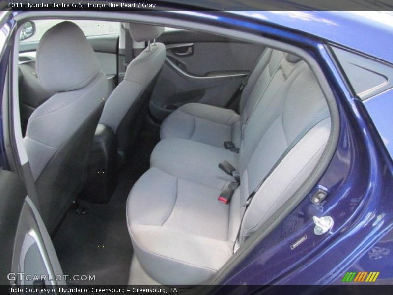 Indigo Blue Pearl / Gray 2011 Hyundai Elantra GLS