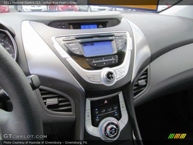 Indigo Blue Pearl / Gray 2011 Hyundai Elantra GLS