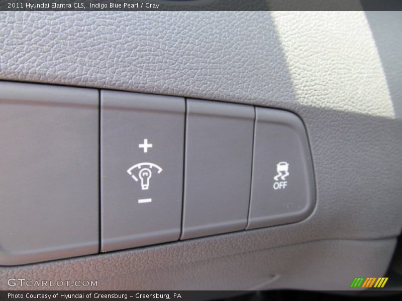 Indigo Blue Pearl / Gray 2011 Hyundai Elantra GLS