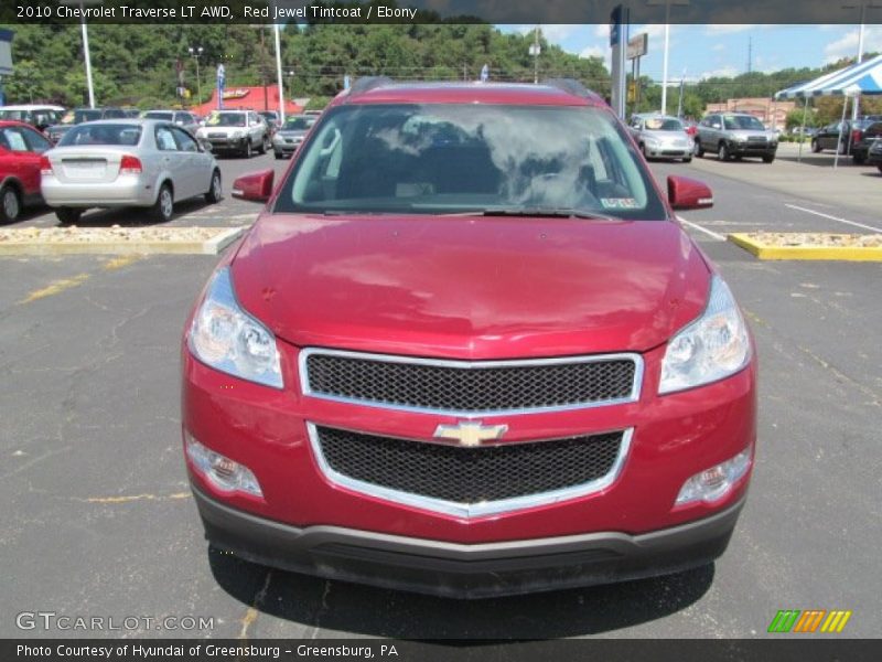 Red Jewel Tintcoat / Ebony 2010 Chevrolet Traverse LT AWD