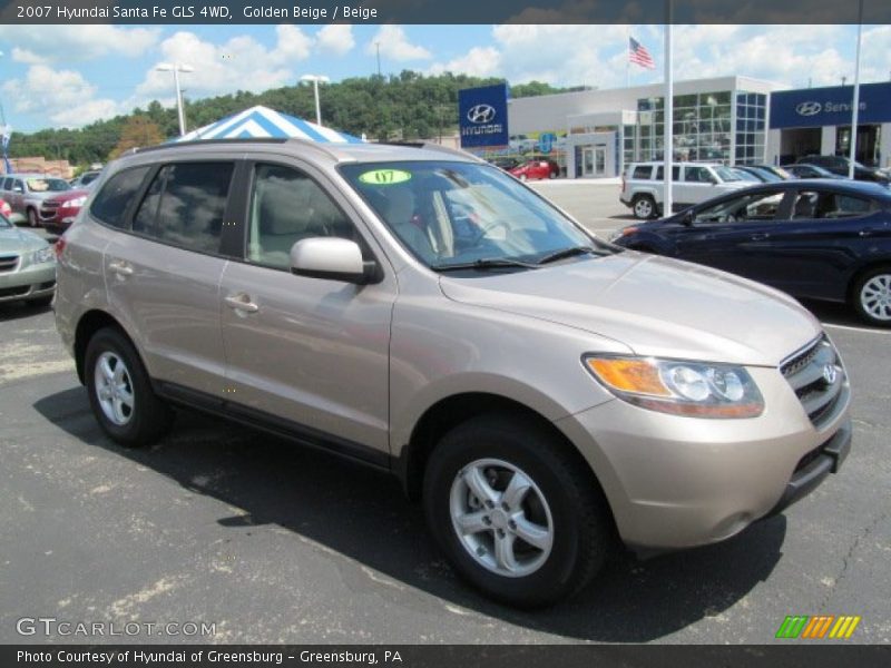 Golden Beige / Beige 2007 Hyundai Santa Fe GLS 4WD