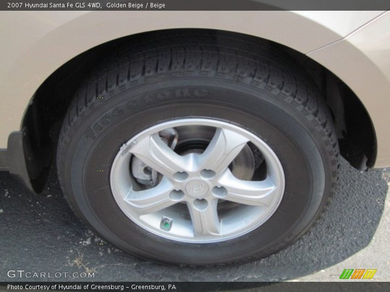 Golden Beige / Beige 2007 Hyundai Santa Fe GLS 4WD