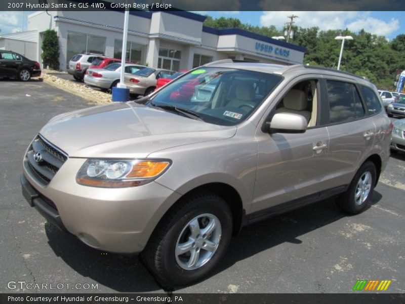Golden Beige / Beige 2007 Hyundai Santa Fe GLS 4WD