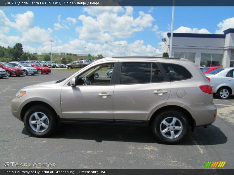 Golden Beige / Beige 2007 Hyundai Santa Fe GLS 4WD