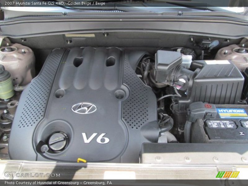 Golden Beige / Beige 2007 Hyundai Santa Fe GLS 4WD