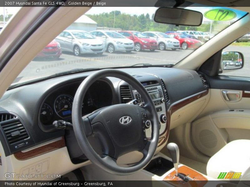 Golden Beige / Beige 2007 Hyundai Santa Fe GLS 4WD