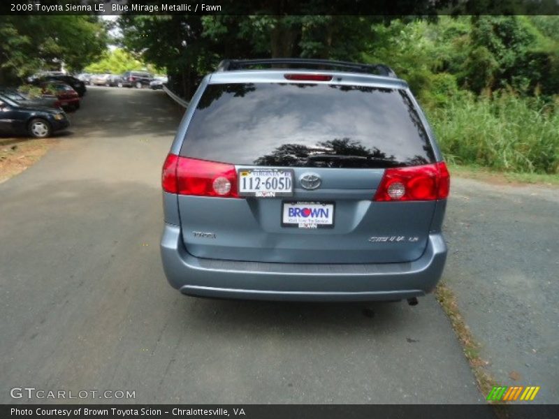 Blue Mirage Metallic / Fawn 2008 Toyota Sienna LE