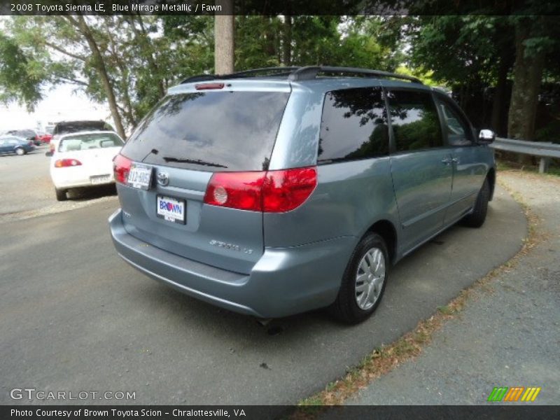 Blue Mirage Metallic / Fawn 2008 Toyota Sienna LE