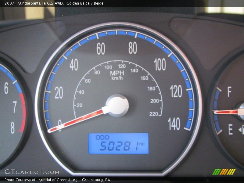 Golden Beige / Beige 2007 Hyundai Santa Fe GLS 4WD