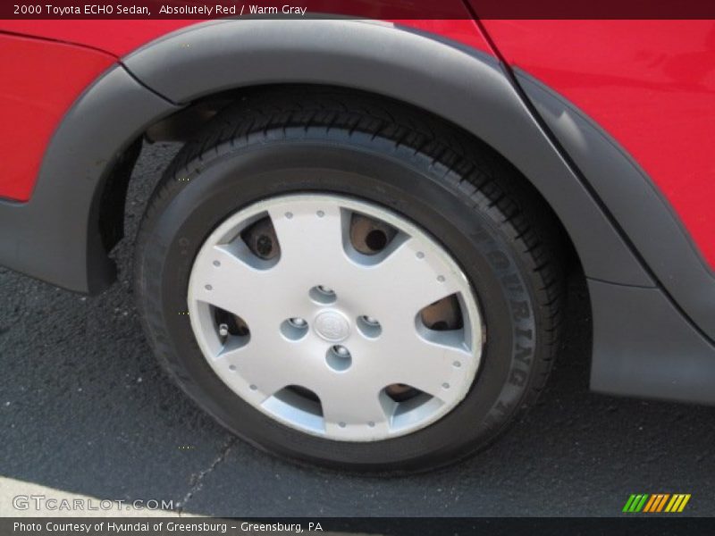 Absolutely Red / Warm Gray 2000 Toyota ECHO Sedan
