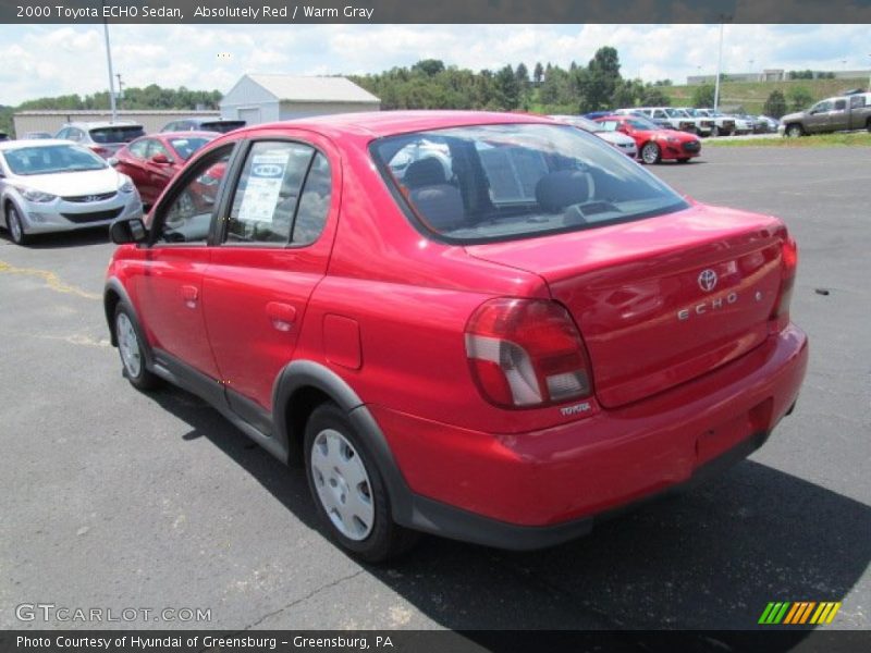 Absolutely Red / Warm Gray 2000 Toyota ECHO Sedan