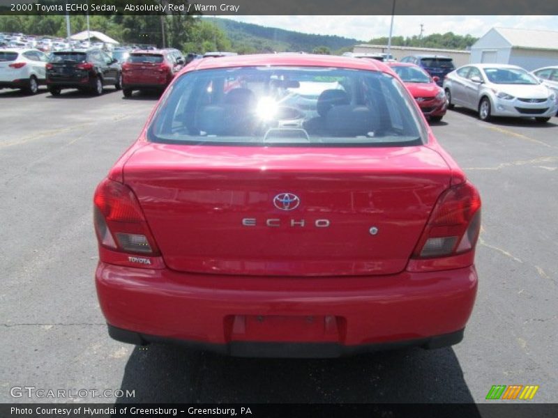 Absolutely Red / Warm Gray 2000 Toyota ECHO Sedan