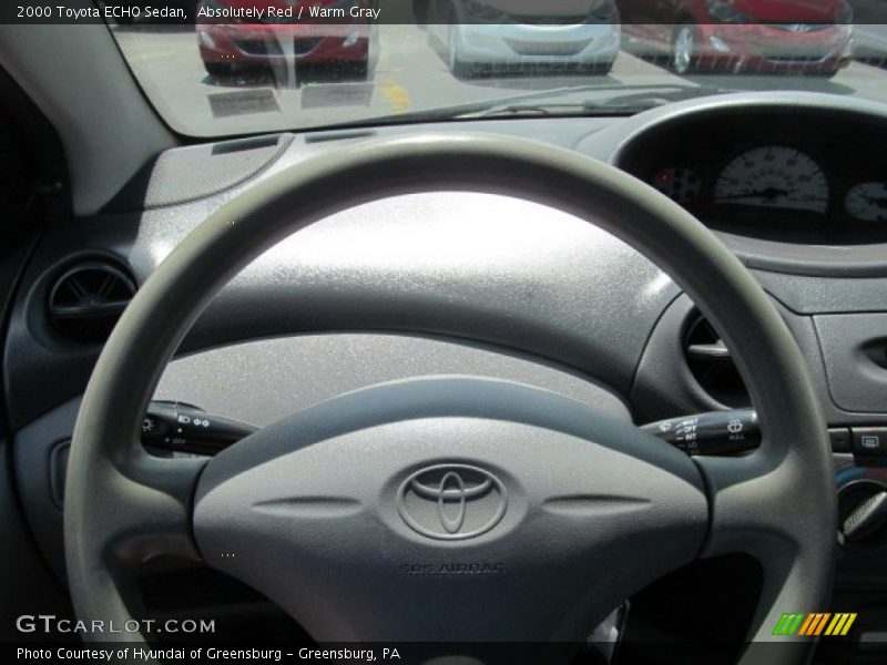 Absolutely Red / Warm Gray 2000 Toyota ECHO Sedan