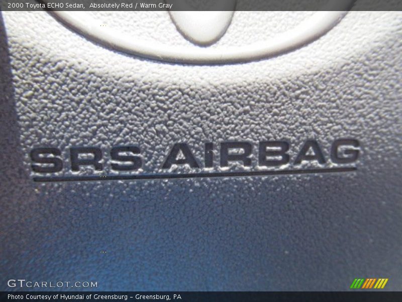 Absolutely Red / Warm Gray 2000 Toyota ECHO Sedan