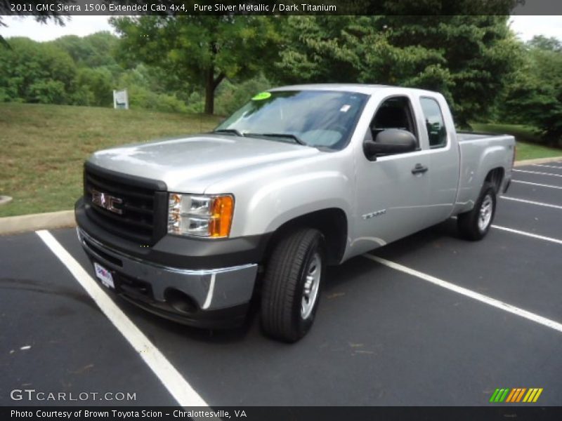 Pure Silver Metallic / Dark Titanium 2011 GMC Sierra 1500 Extended Cab 4x4