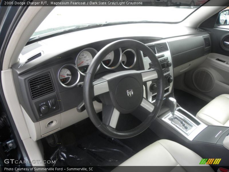 Magnesium Pearlcoat / Dark Slate Gray/Light Graystone 2006 Dodge Charger R/T