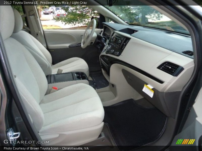 Predawn Gray Mica / Light Gray 2012 Toyota Sienna LE