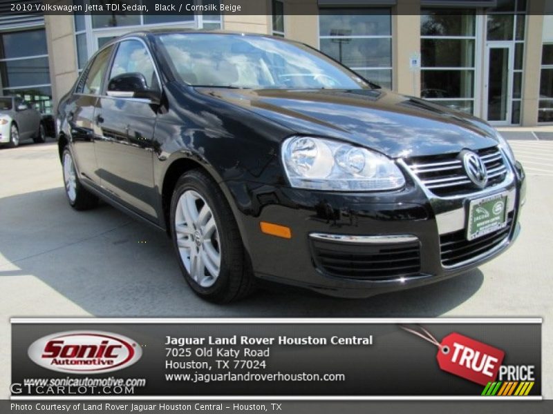 Black / Cornsilk Beige 2010 Volkswagen Jetta TDI Sedan