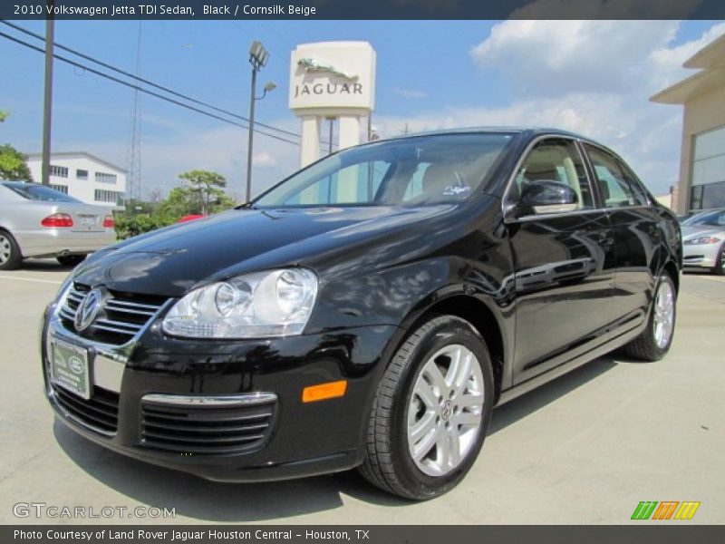Black / Cornsilk Beige 2010 Volkswagen Jetta TDI Sedan
