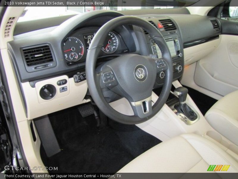 Black / Cornsilk Beige 2010 Volkswagen Jetta TDI Sedan
