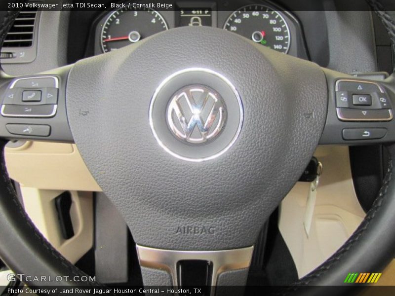 Black / Cornsilk Beige 2010 Volkswagen Jetta TDI Sedan